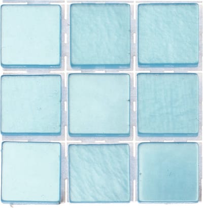 Glorex Hobby - mozaieken maken stenen/steentjes - lichtblauw - 63x stuks - 10 x 10 x 2 mm - hobby en knutselen - tegeltjes