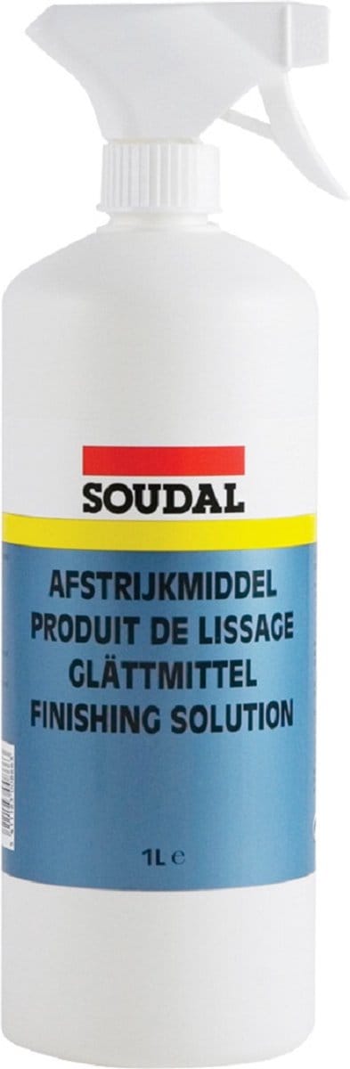 Soudal Afstrijkmiddel Siliconen Kit | 1L | Gebruiksklaar | Voor gladde voegen | Biologisch Afbreekbaar | Spray | Kit