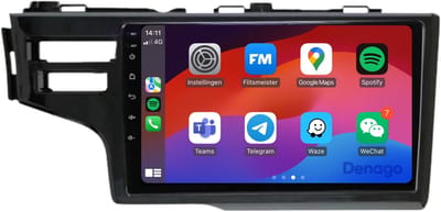 CarPlay autoradio geschikt voor Honda Jazz (2016 t/m 2019) | 9 inch | Android 13 | Draadloos Apple CarPlay & Android Auto | 2GB + 32GB | QuadCore processor | Denago DNG-A172 | 2025 model | 2016 2017 2018 2019 | Bluetooth & Wifi