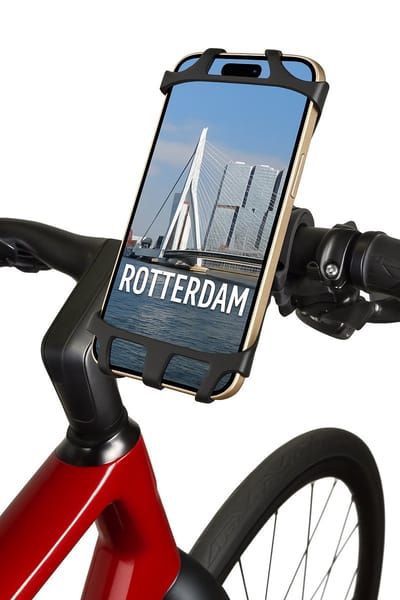 Telefoonhouder Fiets | Stevige Fietshouder Telefoon | Schokbestenndige telefoon houder voor smartphones scooter | Universeel | Fietshouder | FIets Telefoon Houder | Steun | Houder Fiets Telefoon | Fietstas