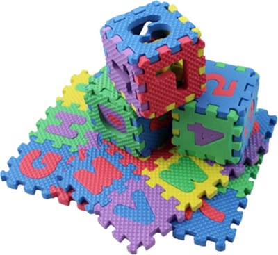 DW4Trading Kleine Foam Speelgoed Alfabet Cijfers - 5x5 cm Per Stukje - 36 Delig - KLEIN formaat