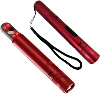 Zaklamp met Detector - Veiligheidstool - Persoonlijke Beveiliging - Verborgen Camera Detector - Compact Formaat - Rood