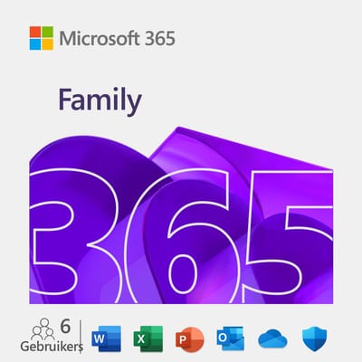 Microsoft Office 365 Family - 6 Gebruikers - 30 apparaten - Meertalig - Jaarabonnement - Download