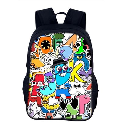Spel Alfabet Lore Rugzak Jongens Meisjes Kleuterzak Cartoon Letter Print Kinderrugzakken Zachte Rug Schooltas Peuter Rugzak