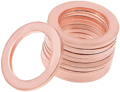 Dailygoods - 10 Stuks Koperen Knijpschijven Afdichting Platte O-Ring 14x20x1,5mm