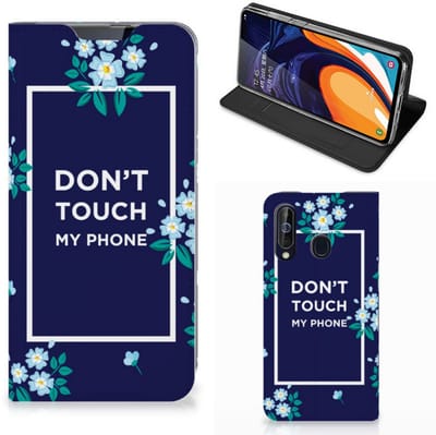Samsung Galaxy A60 Design Case Flowers Blue DTMP