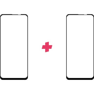 DuoPack: Motorola Moto One Vision screenprotector gehard glas Edge to Edge