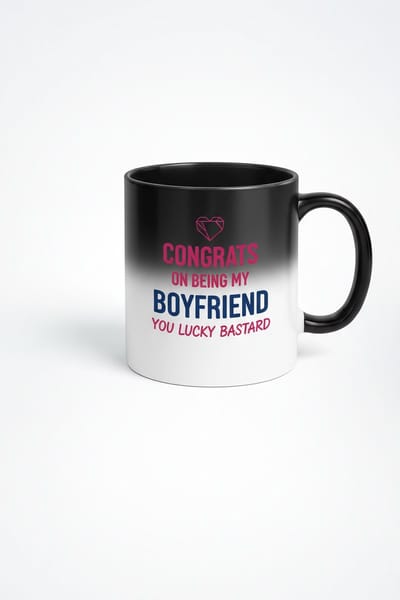 Magische Mok 'Lucky Bastard' - Hittegevoelig Cadeau voor je Vriendje