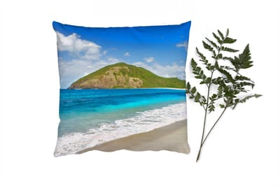 Sierkussens - Kussentjes Woonkamer - 40x40 cm - Zee - Tropisch - Strand - Planten