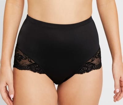Dorina Corrigerende Slip ECO Brigitte - Naadloos - Corrigerend effect - Kanten rand - Medium Control - XS - Zwart