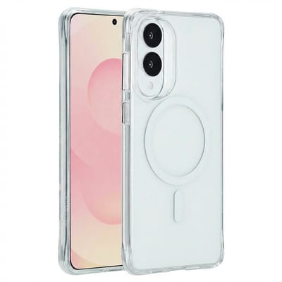 imoshion Hoesje - Geschikt voor Samsung Galaxy S25 Edge - Case met Magnetische Ring - Transparant