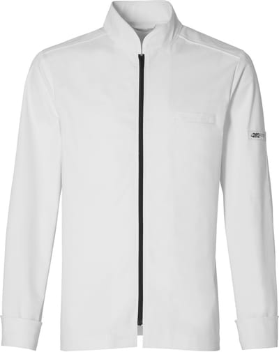 Chefs Fashion - Koksbuis Ritchy - White - *STRETCH* - Met YKK Rits en drukknopen - XXS