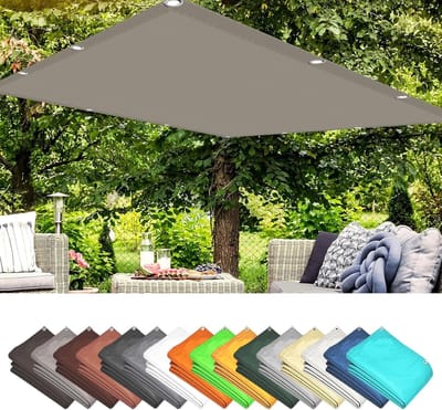 Waterdicht Schaduwzeil - Zonwering Doek - Terras Beschermen - 98% UV Bescherming - 1.3 x 2.5 m - Taupe