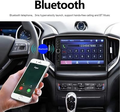 Universele Autoradio met Bluetooth, USB & Aux - Handsfree - Mirrorlink - Radio met Microfoon - GRATIS Achteruitrijcamera