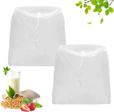 Herbruikbare nylon filterzak voor noten, melk, havermout en groenten - 30 x 45 cm, ideaal voor sap en smoothies