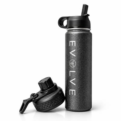 Fit Evolve Fietsbidon 600 ml – RVS Drinkfles - Waterfles – Geïsoleerde Thermosfles – Bidon voor Racefiets & Mountainbike – Past in Elke Bidonhouder