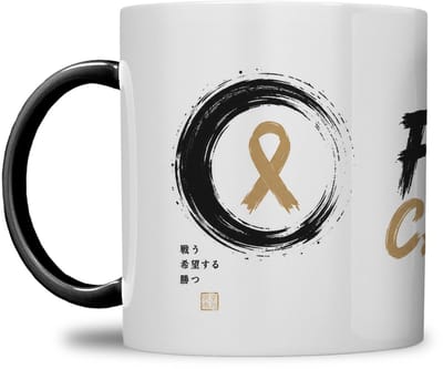 MOK | FUCK CANCER | SAMURAI WATERVERF DESIGN | GEPERSONALISEERD MET NAAM | ZWART
