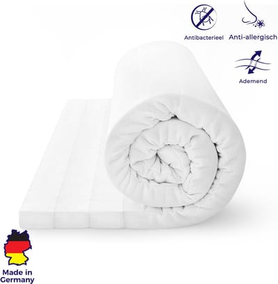 Topper - 80x190 cm - koudschuim - comfort plus tijk - topdekmatras - Topper matras - 5 cm hoog -  Gemiddeld