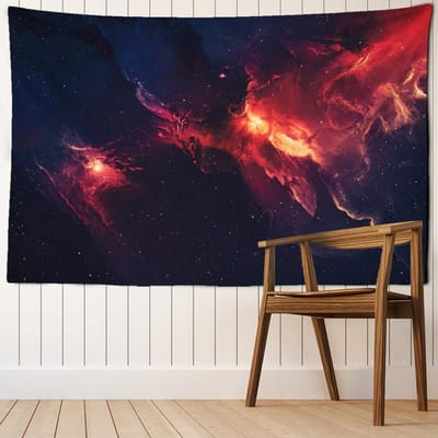 Psychedelische Rode Nevel Wandkleed Abstracte Kunst Mystieke Hippie Tapijt Universum Slaapkamer Huisdecoratie 95x70cm brown