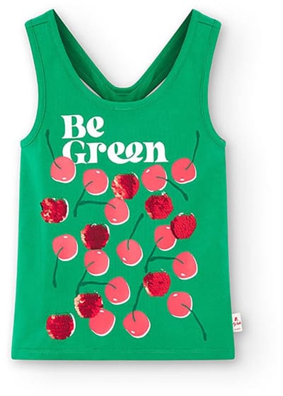 Boboli 418047 Mouwloos T-shirt Groen 16 Years Meisjes