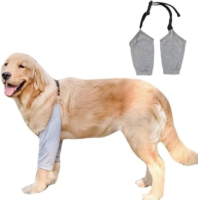 Elbow bandage en elleboogbescherming voor honden, kniebrace voor middelgrote en grote honden, gewrichtsondersteuning en elleboogkussens