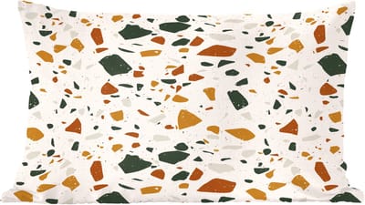Sierkussens - Kussentjes Woonkamer - 60x40 cm - Terrazzo - Patroon - Wit - Terra