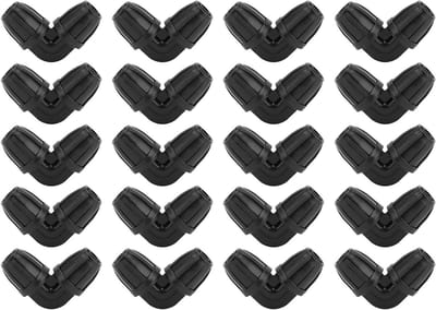 Dailygoods- Irrigatiefittingen 20 Stuks - Elleboog Connectoren - Tuinslang Adapter - ABS Materiaal - 47x47mm - Geschikt voor Druppelsysteem - Tuinconnector
