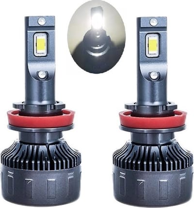 TLVX H8 / H9 / H11 High Power LED Canbus Autoverlichting - dimlicht - grootlicht - mistlicht - bochtverlichting - Erg Fel - Wit licht - 6000K - 12V - Goed Lichtbeeld - APK goedkeur - Storingsvrij - (2 stuks)