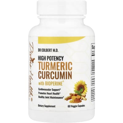 Divine Health, Kurkuma met BioPerine, Hoog Gedoseerd, 120 Vegetarische Capsules