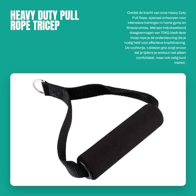 Dailygoods- Triceps Touw Heavy Duty - Multifunctioneel - Ergonomisch Ontwerp - Vochtvrij - 70KG Draagvermogen - Robuuste Grip - Fitness Touw