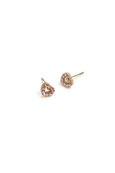 Belegde harten knopjes - Roze