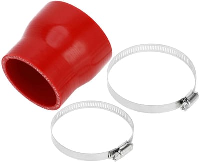Dailygoods- Silicone Slang 4-Laags - Rood - Binnendiameter 63mm/76mm - Dikte 5mm - Maximale Temperatuur 300℃ - Geschikt voor Koelvloeistof - Koelslang