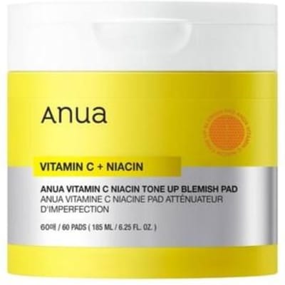 Anua Vitamine C Niacinamide Tone-Up Pads Verhelderende Donkere Vlekken Verzorging Gezichts Toner Pads 60 Pads 185ml yellow