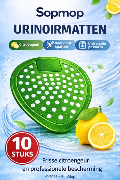 Sopmop Urinoirmatjes Groen – Citroen Geur – 10 Stuks – Anti-Spat Urinoirmatten – Geurverfrisser voor Urinoir