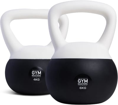 Gym Masters Zachte Kettlebell Set – 4 & 6 kg – Fitness Gewicht voor Thuis & Sportschool – Krachttraining & Cardio – Anti-Beschadiging
