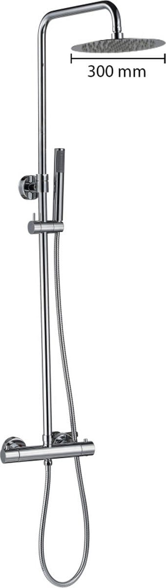 Regendoucheset Opbouw Best Design Paris-300 Thermostaatkraan Ø 30 cm Chroom