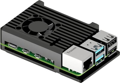 Joy-it Armor Case BLOCK ACTIVE SBC-behuizing Geschikt voor serie: Raspberry Pi® Incl. actieve koeler Zwart