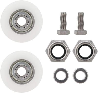 30mm Vervangende Rollers voor Serredeuren - Glazen Deurrijders en Rollerset voor Gemakkelijke Installatie