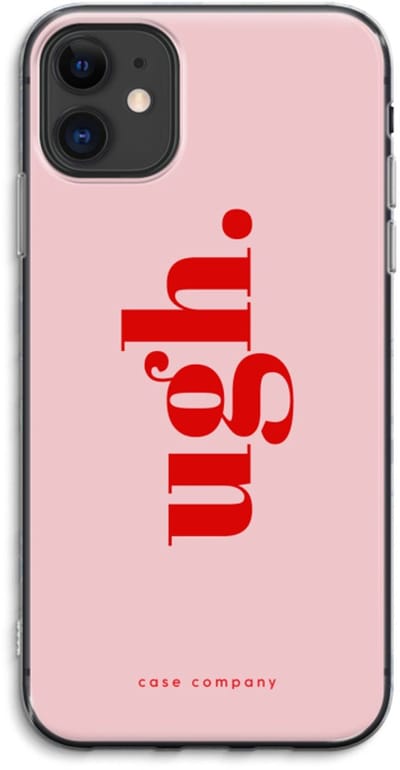 Case Company® - Hoesje geschikt voor iPhone 11 hoesje - Ugh - Soft Cover Telefoonhoesje - Bescherming aan alle Kanten en Schermrand