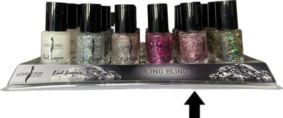 Lovely Pop Cosmetics - Nagellak - Transparant met roze gekleurde glitters - Nummer 26