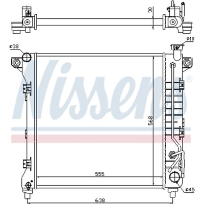 Radiator, motorkoeling NISSENS 60998