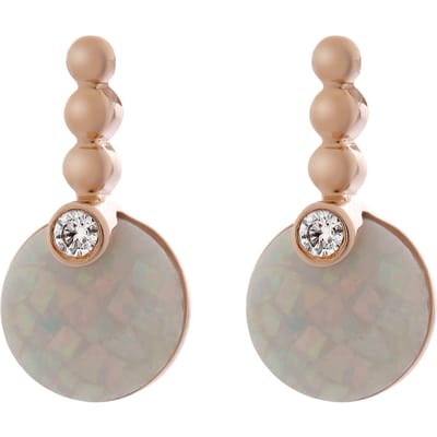Orphelia ZO-7231/RG - Oorbel - 925 Zilver Rosé - Opaal / Zirkonia - 1.5 cm