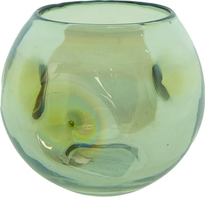 Clayre & Eef Theelichthouder Ø 12x12 cm Groen Glas