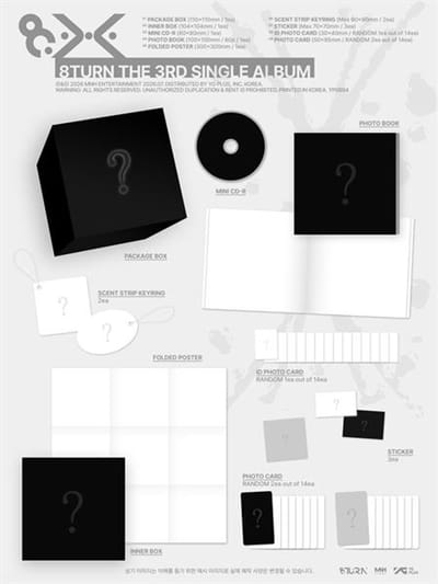 8TURN [8.X] Het 3e Single Album + Gratis Cadeau 1EA
