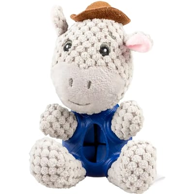 Duvoplus - Speelgoed Voor Dieren - Hond - Pluche & Rubber Ezel Dispenser 17x11x10cm Meerkleurig - 1st