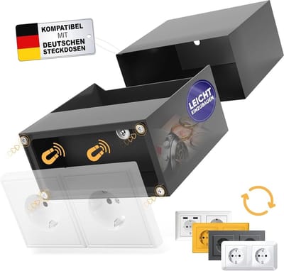 QPFO® Stopcontact Kluis Voor Inbouw In Muur - Met Sleutel - Verborgen Kluis Voor Geld Sieraden En Waardevolle Spullen
