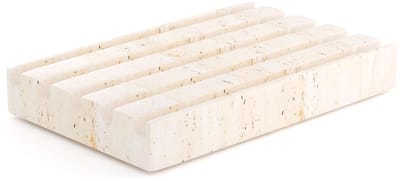 Unyqoos ® Elegant Beige Zeephouder van Natuurlijke Travertijn voor Badkamer en Keuken met Antislip Ontwerp