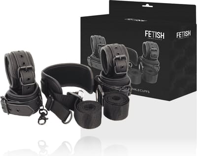 Fetish Submissive - Master Position With 4 Noprene-Lined Handcuffs
