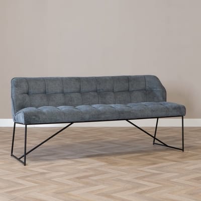 Bronx71® Scandinavische eetkamerbank Jelle antraciet 185 cm - eettafelbank - eetbank