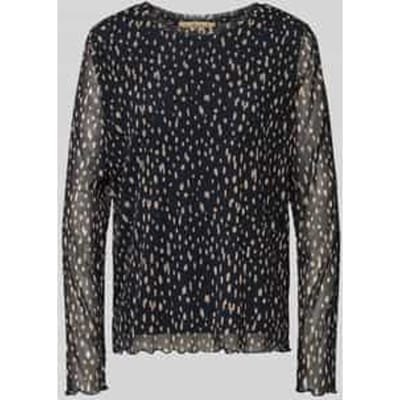 Shirt met lange mouwen van mesh met ronde hals